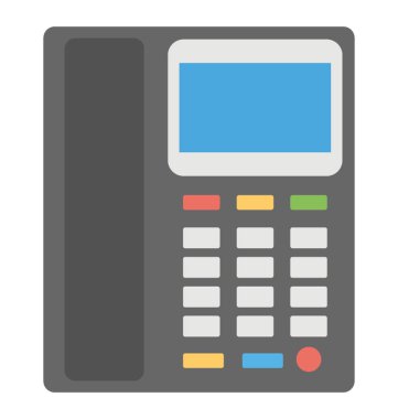 Düz simgesi tasarım telsiz, telefon