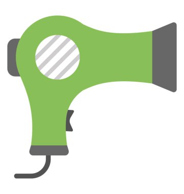 Düz simgesi tasarım elektrik bir saç kurutma makinesi 