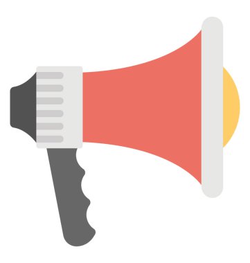 Düz simgesi tasarım bir cihazın mega telefon duyuruları için kullanılan adlandırılmış