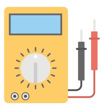 Bir analog voltmetre tasarımını düz simgesi