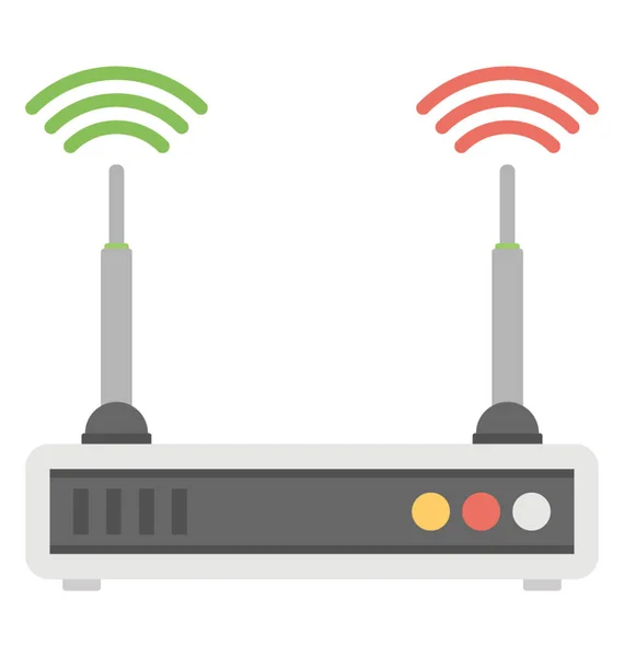 Diseño Icono Plano Router Wifi — Vector de stock