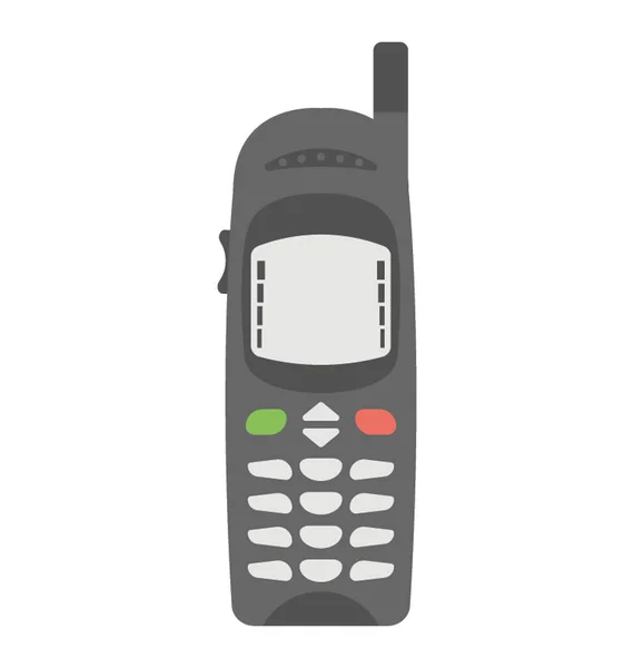 Platte Pictogram Ontwerp Van Een Draadloze Telefoon — Stockvector