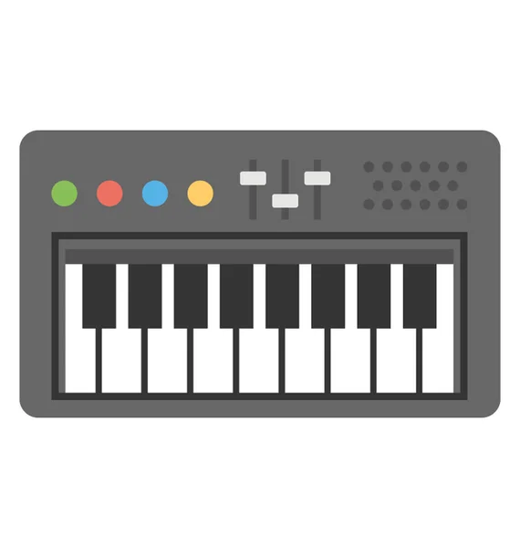 Platte Pictogram Ontwerp Van Een Piano — Stockvector