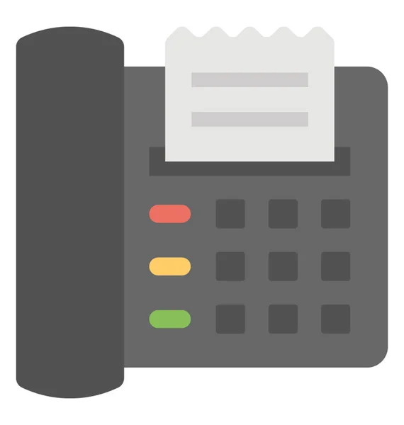 Lapos Ikonra Design Fax Gép — Stock Vector