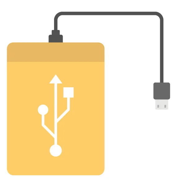 Solides Icon Design Von Powerbank Und Datenträgerspeicher — Stockvektor
