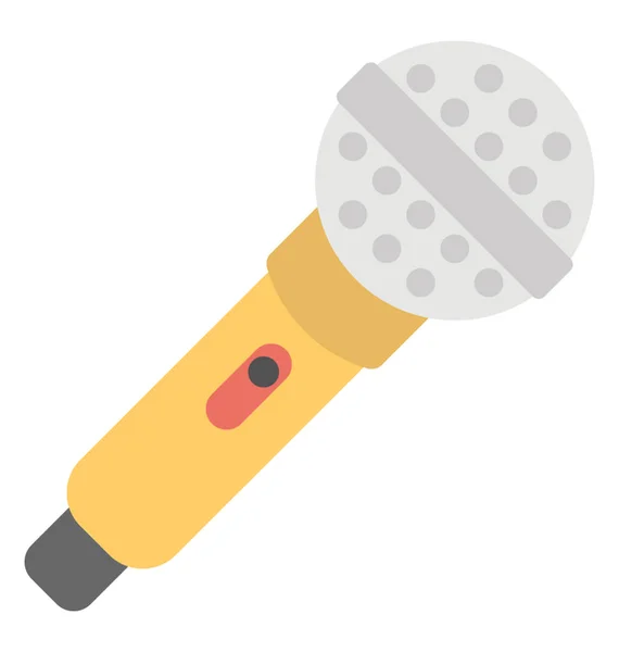 Flat Icon Design Microphone — Stock Vector