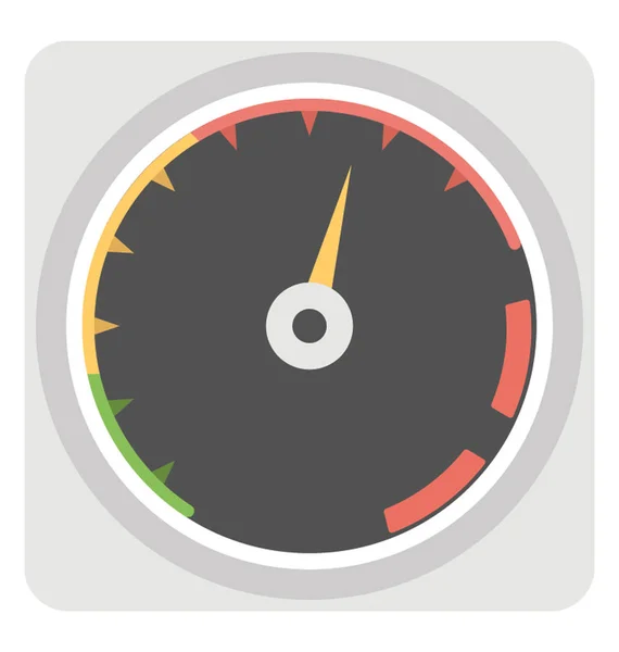 Flat Icon Design Speedometer — Stock Vector