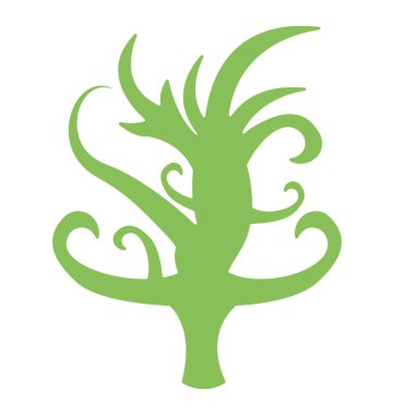 Bir deniz bitki, düz vektör simgesi tasarım bir yosun