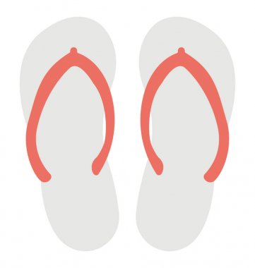 Düz vektör simgesi tasarım çift flip flop