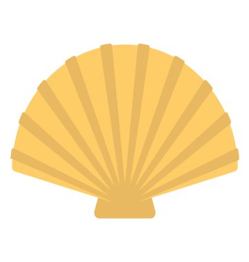 Bir güzel deniz kabuğu düz vektör simgesi tasarım