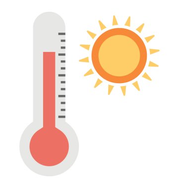 Meteoroloji düz renkli simge 