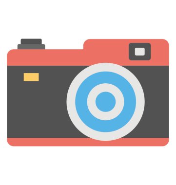 Düz vektör simgesi tasarım fotoğraf makinesi