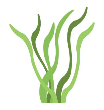 Bir deniz bitki, düz vektör simgesi bir yosun