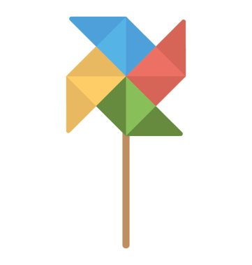 Düz simgesi tasarım bir türbin oyuncak