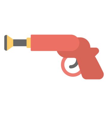 Oyuncak silah, her zaman çocuk favori düz simgesi tasarım