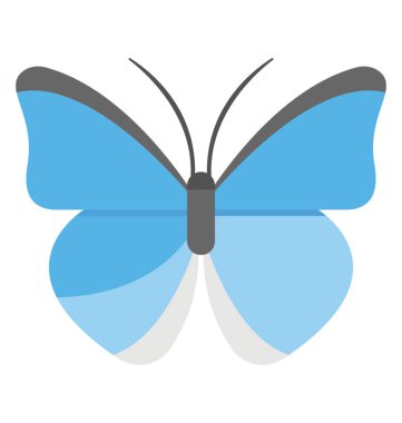 Düz simgesi tasarım bir kelebek 