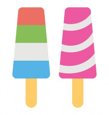 Buz lollies tasarımını düz simgesi