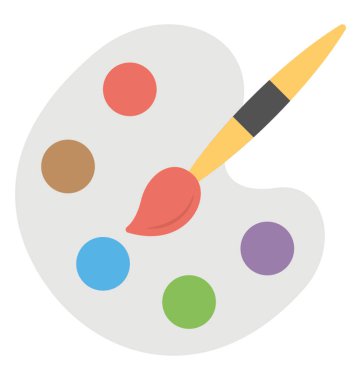 Suluboya boya üreten düz simgesi tasarım