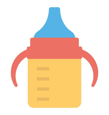 Biberona tasarımını düz simgesi