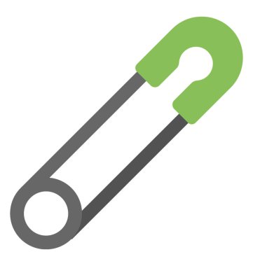 Çengelli iğne düz simgesi tasarım