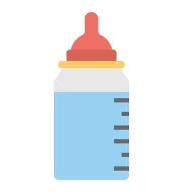 Düz simgesi tasarım bir bebek şişe