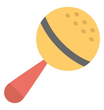 Çıngırak tasarımını düz simgesi