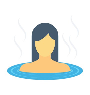 Sauna renkli vektör simgesi
