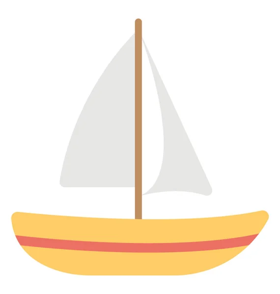 ヨットのフラット ベクトル アイコン — ストックベクタ