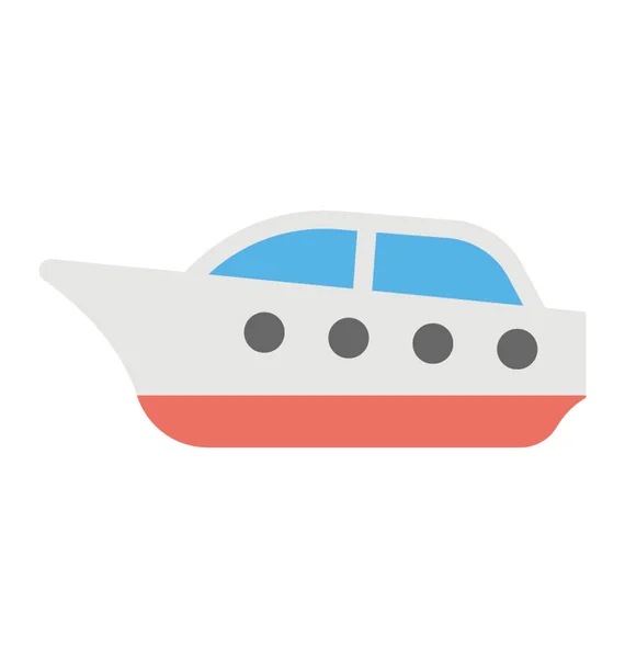 Düz Vektör Simgesi Tasarım Bir Lüks Cruise Liner — Stok Vektör