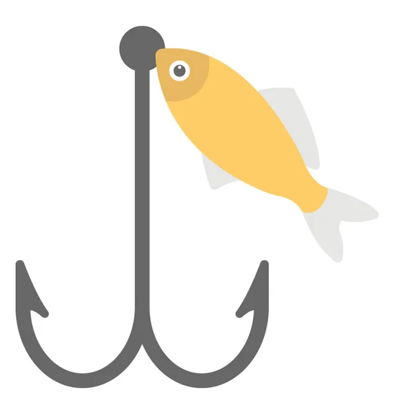 Icono Vectorial Doble Anzuelo Utilizado Pesca — Vector de stock