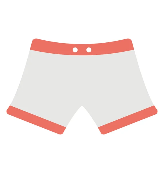 Beach Shorts Swimming Flat Vector Icon Design — Stock Vector