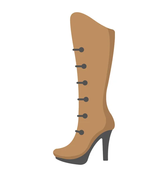 Västra Womens Cowgirl Hög Klack Boot — Stock vektor