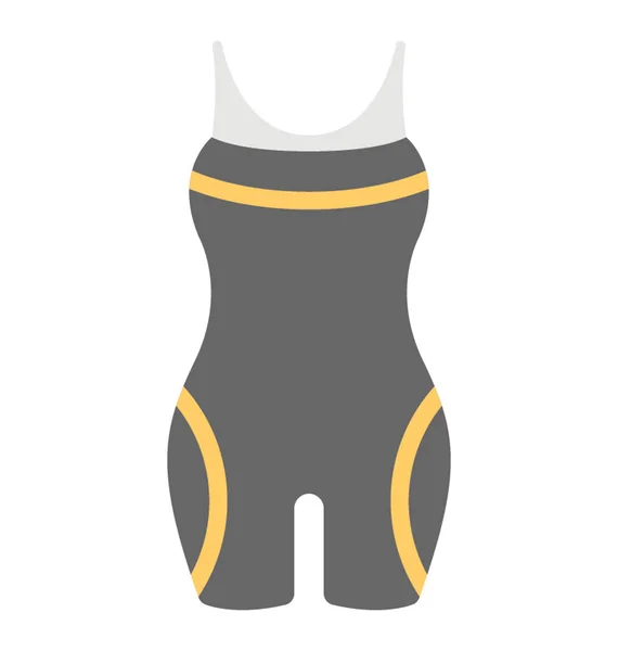 Traje Natación Para Las Mujeres Icono Vector Plano — Vector de stock