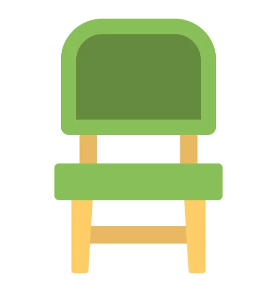 Baby High Chair Flat Icon Design — Stock Vector