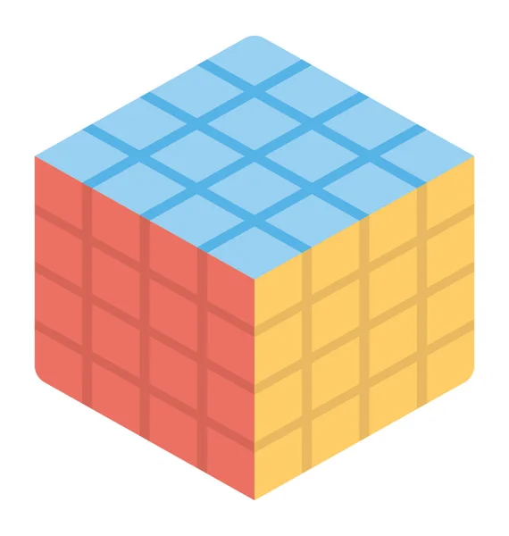 Cubo Fidget Colorido Diseño Plano Del Icono Del Juguete Los — Vector de stock