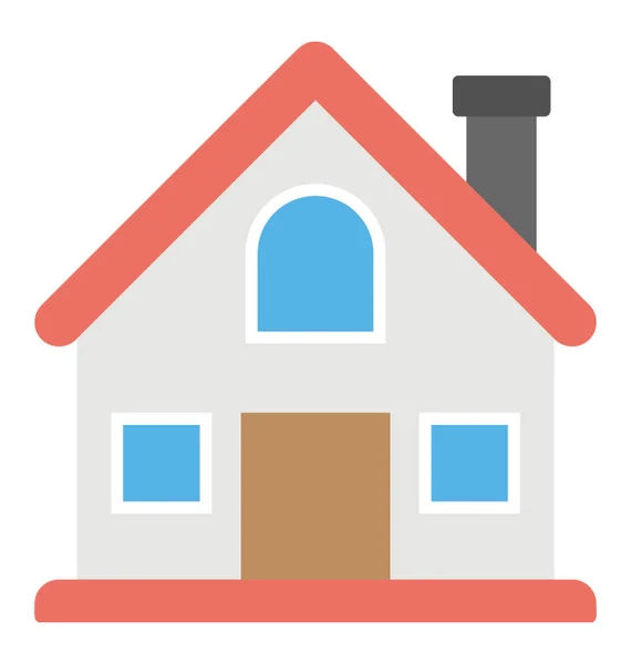 Ein Flaches Icon Design Eines Hauses — Stockvektor