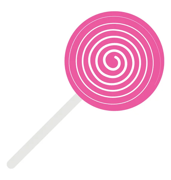 Spiral Lollipop Flat Icon Design — Stock Vector