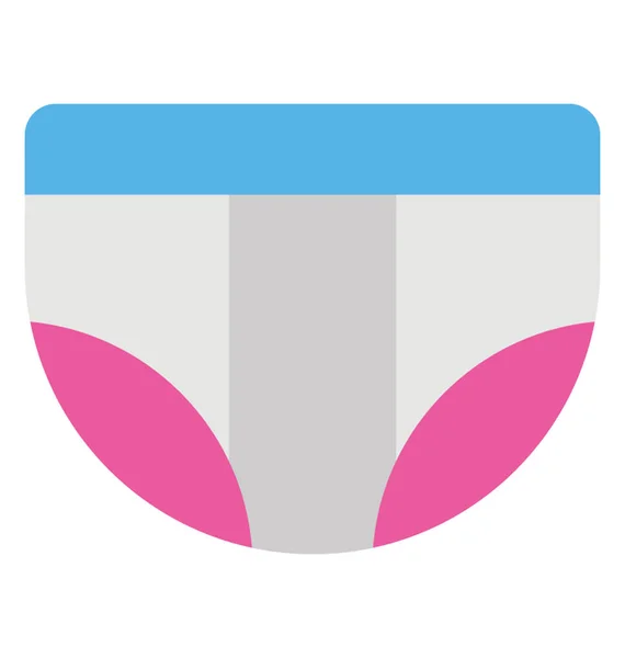 Flat Icon Design Diaper — Stock Vector