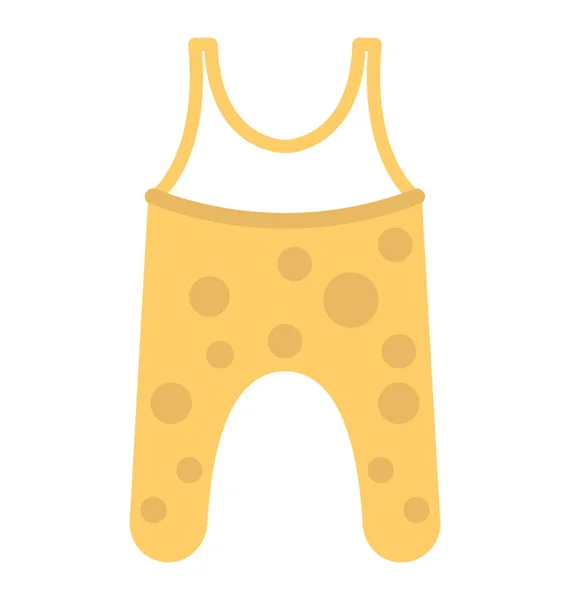 Vêtements Bébé Icône Plate Design Onesie — Image vectorielle