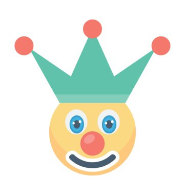 Joker yüz vektör simgesi