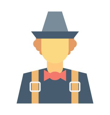 Şakacı renkli vektör simgesi