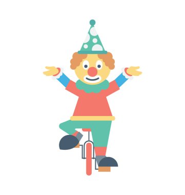 Palyaço Bisiklet vektör simgesi