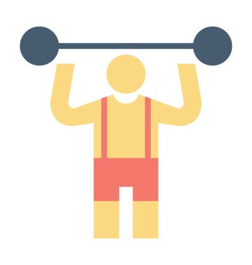 Vücut geliştirmeciydi vektör simgesi