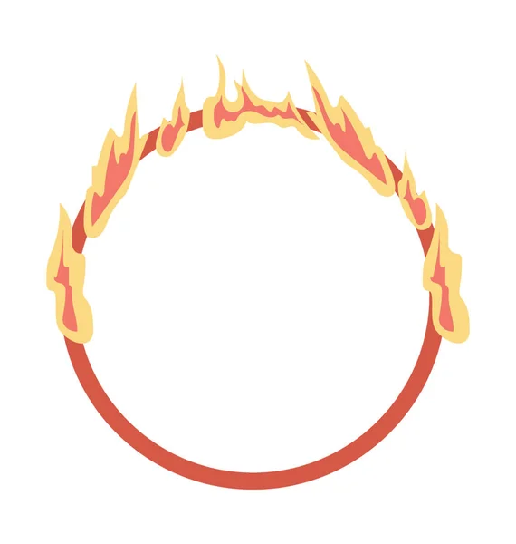 Tűz Gyűrűt Vector Icon — Stock Vector