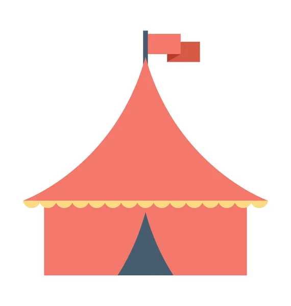Circus Tent Vector Pictogram — Stockvector