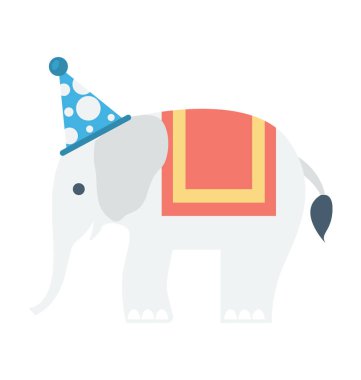 Sirk fil vektör simgesi