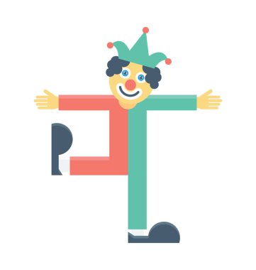 Joker renkli vektör simgesi