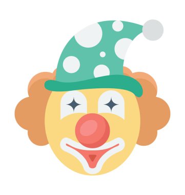 Joker yüz vektör simgesi