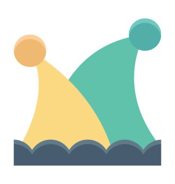 Palyaço şapka vektör simgesi