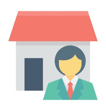  Emlakçı vektör simgesi